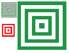 Various concentric squares.