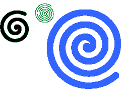 Various kinds of round spirals.